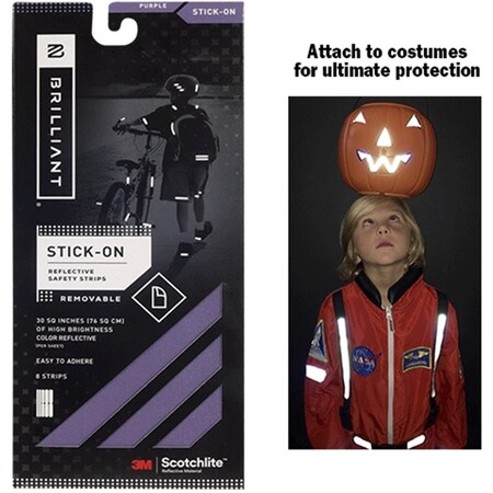 Loftus International Spacio Innovations Brilliant Reflective Strips Stick-On Purple 8 Strips, 45PK BR-ST-PURUS